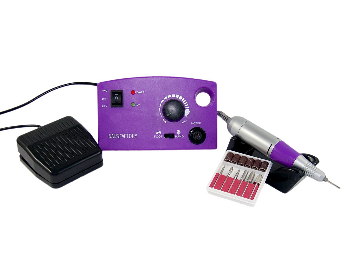 Professional Electric Nail File Set Purple Rpm Nails Beauty Factory